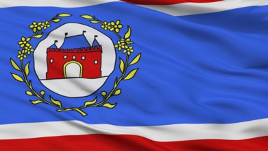 Elburg City Flag, Country Netherlands, Closeup View