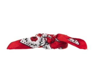 Red Dutch farmer handkerchief isolated over white background