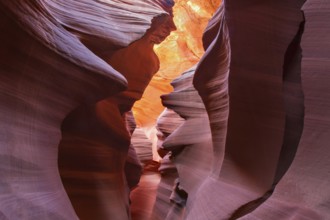 Beautiful red colours of a slot canyon, Arizona, USA, North America
