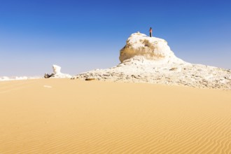 The White Desert at Farafra in the Sahara of Egypt. Africa