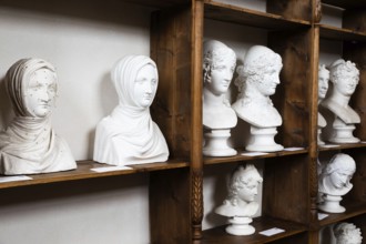 Possagno, Italy, August 2022: Antonio Canova collection. Classical sculptures in white marble