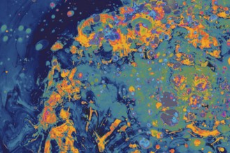 Traditional Ottoman Turkish marbling art patterns as abstract colorful background