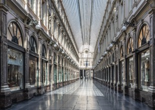 Brussels Old Town, Brussels Capital Region, Belgium, 04 09 2020 Lockdown in the Royal galleries of