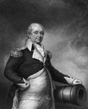 Henry Knox (1750-1806) on engraving from 1835. Military officer of the Continental Army and later