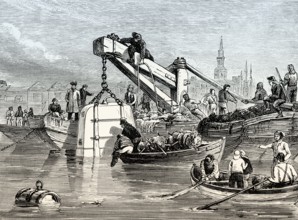 Diving-Bell used at the construction of the Thames Tunnel, London, 1827