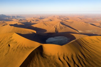 Aerial view of Hiddenvlei, Namib Naukluft Park, Namibia, Africa