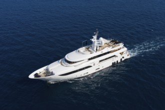 Aerial view 42, 6 metre long motor yacht EMOTION 2, delivered in 2007 by the Italian shipyard CRN,