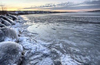 Buffalo Pound Lake Saskatchewan Canada ice design