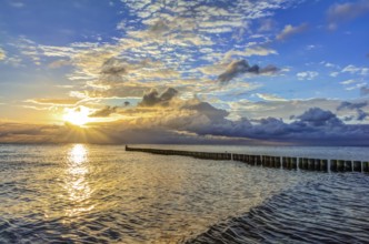 Beach in the morning after sunrise on Usedom
