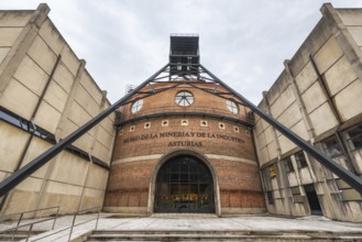 Asturias, Spain, November 19, 2018: Mining museum of Asturias, The complex includes the information