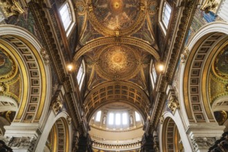 London, United Kingdom, May 12, 2019: Inside St Paul's Cathedral in London, interior building