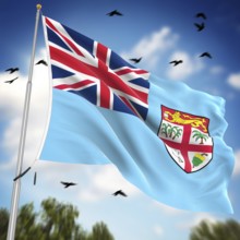 Flag of Fiji, This is a computer generated and 3d rendered image