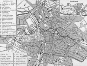 Plan of Berlin on engraving from 1800s