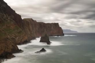 Stormy weather in the Onta De Sao Lourenco, Madeira, Portugal, Europe