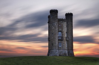Broadway Tower at dusk, Cotswolds, UK