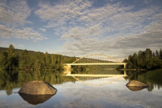 Bridge over the Klaralven river near Ransby in the Swedish province Varmland