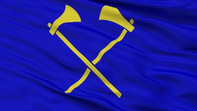 Saint Helier City Flag, Country Jersey, Closeup View