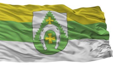 Klicau City Flag, Country Belarus, Isolated On White Background