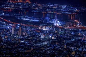 Night view of Kobe from Ichige. Shooting Location: Kobe city, Hyogo Pref