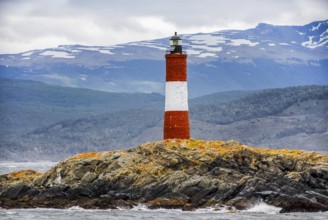 Captivating view of Les Eclaireurs lighthouse amidst the natural beauty of Ushuaia