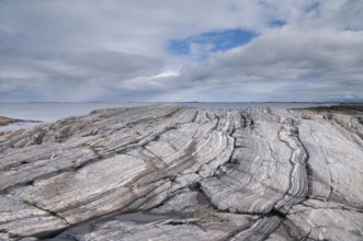 Rock formation on the coast of the Norwegian Sea along the famoust tourist attraction Atlantic