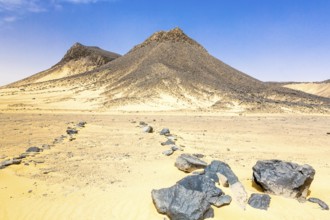 White Desert at Farafra in the Sahara of Egypt. Africa
