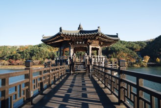 Woryeonggyo Bridge on Nakdong river in Andong, Korea