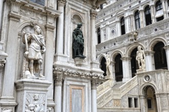 Inner courtyard of the Doge's Palace. Sunny summer day