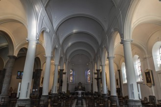 Uccle, Brussels Capital Region, Belgium, 09 20 2020 Interior design of the Saint Peter catholic