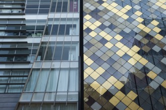 01.01.2018, Tokyo, Japan, Asia, Modern building facades in the Ginza district of the Japanese