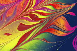 Abstract colored background. Marbling of aqueous surface design