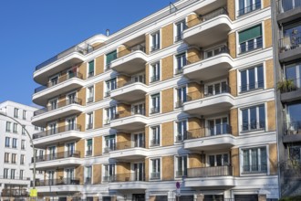 New apartment block in the Prenzlauer Berg district of Berlin, Germany, Europe