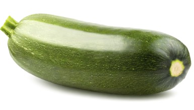 Zucchini isolated on white background cutout. Healthy food