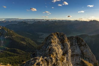 Beautiful mountain tour to the Aggenstein at sunset in the Tannheimer Tal
