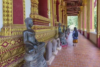 Vientiane Laos, tourist at Hor Phakeo Temple
