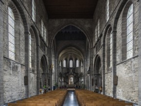 Tournai Doornik, Walloon Region, Belgium, 08 14 2019 Interior design of the Saint Quentin catholic