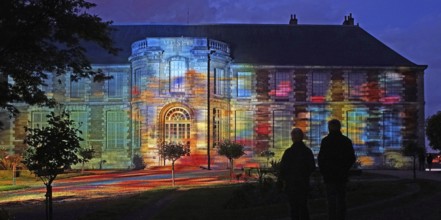 Illuminated Musee des Beaux Arts, Chhartres, France, Europe
