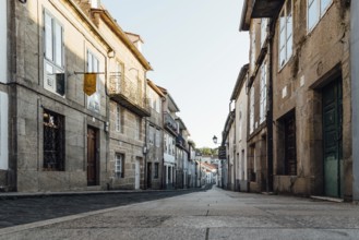 Santiago de Compostela, Spain, July 18, 2020: Street in historical centre of Santiago de