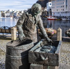 Herring Woman Statue, Alesund, Norway, Europe