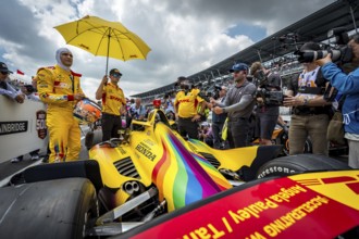 ALEX PALOU (10) of Barcelona, Spain prepares to qualify for the 108th Running of the Indianapolis