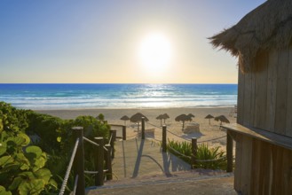 Cancun Delfines Beach at Hotel Zone of Mexico