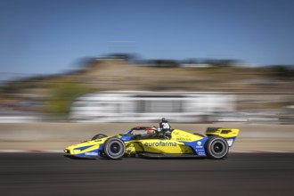 PIETRO FITTIPALDI (30) of Miami, Florida practices for the Firestone Grand Prix of Monterey at