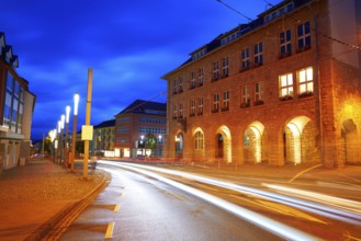 Nordhausen stadthaus at night in Thuringia of Germany