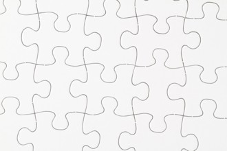 Blank puzzle pieces in detail