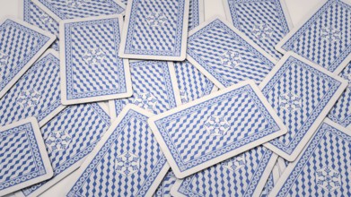 Typical game cards background decoration. 3D illustration