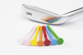 Titanium golf club on the white background