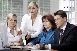 A young business team in the office