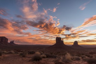 Great magnificent sunrise over the Monument Valley, Arizona, USA, North America