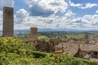 Italian landscape view from an old village
