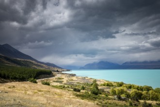 An image of the turquoise Lake Pukaki in New Zealand
